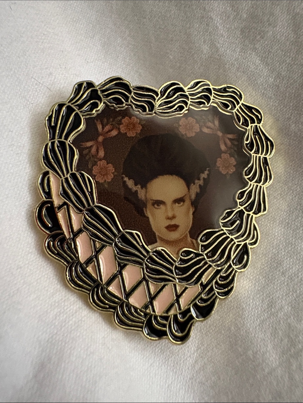 Universal monsters Bride of Frankenstein  enamel pin Whatever makes you happy